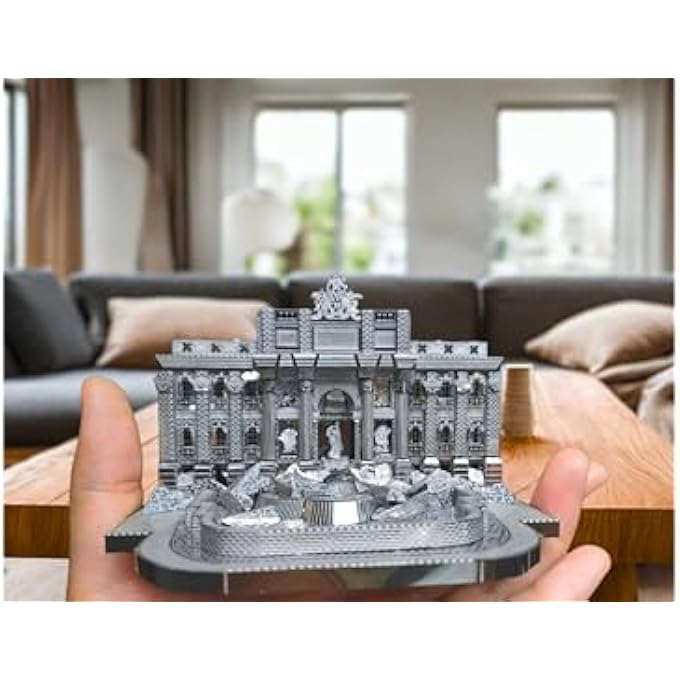 FONTANA DI TREVI 3D METAL PUZZLE FONTANA DI TREVI 3D ARCHITECTURE METAL PUZZLE 3D METAL PUZZLE FOR ADULTS 11 X 6.5 X 6.8 CM - Image 4